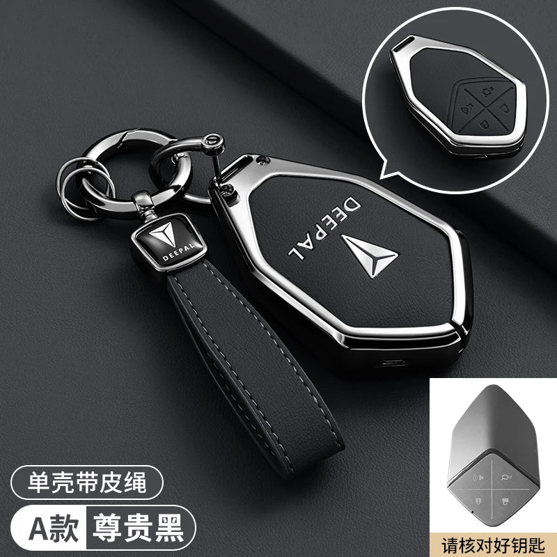 Car Key Case Bag For Changan Deepal S7 S07 SL03 S05 G318 2024 2025 Keychain Protective Cover Smart Remote Key Protection Shell