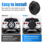 1/2/4PCS Car Auto Wheel Tire Cover Weatherproof Dust-Proof 4x4 Overland Vehicle Spare Tire Cover Case Bag Polyester CM World