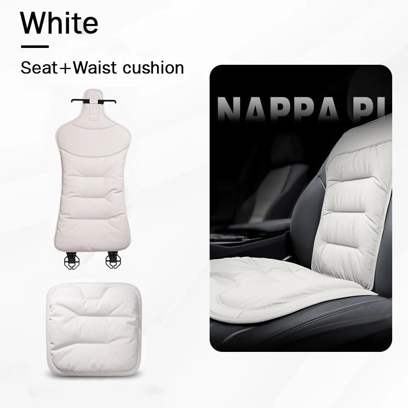 Universal Car Seat Cover Leather Cars Seat Waist Cushion Covers Four Season Auto Interior Seats  Protection Pad Car Accessorie CM World