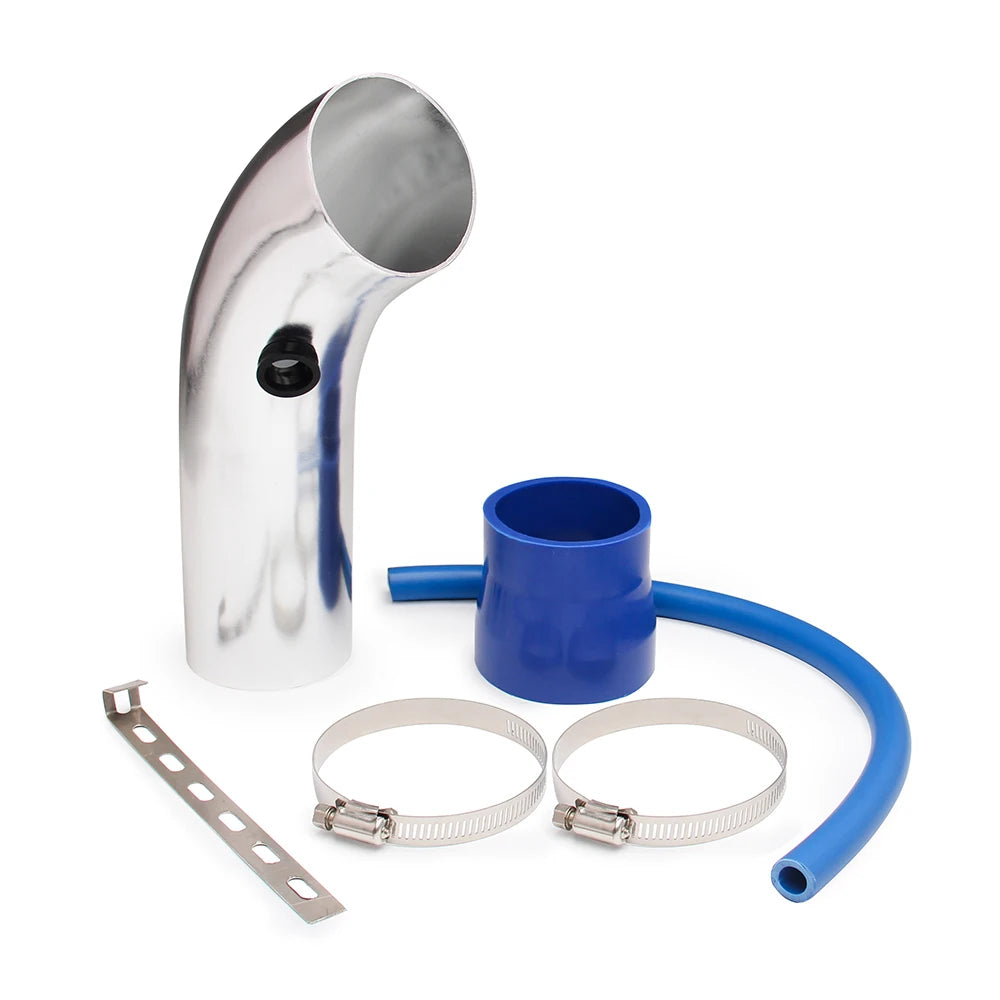 Cold Air Intake Pipe, 76mm 3 Inch Universal Car Cold Air Intake Turbo Filter Aluminum Air Filter Induction Flow Hose Pipe Kit