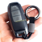 For Audi Black Transparent Car Key Fob Case Cover A3/S3 A6(C8) A7 A8 Q7 Q8 e-tron Sportback/GT S6 S7 S8 Keychain Accessories CM World