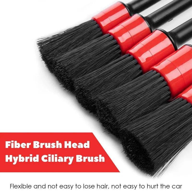 1/5pcs Car Cleaning Brush Kit Detailing Brushes Set For Car Cleaning Wash Tool interior Dashboard Air Outlet Wheel Rim Brush