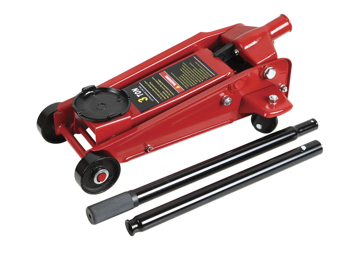 3T Hydraulic Jack, 3 Ton Car Jack with Wheels, Portable Lift for Small Cars, Compact and Durable Vehicle Repair Tool