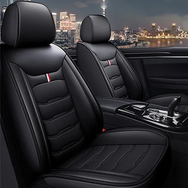 Universal All Inclusive Seat Cover Full Leather Car Seat Protector Cushion Single Driver And Passenger All Season Accessories