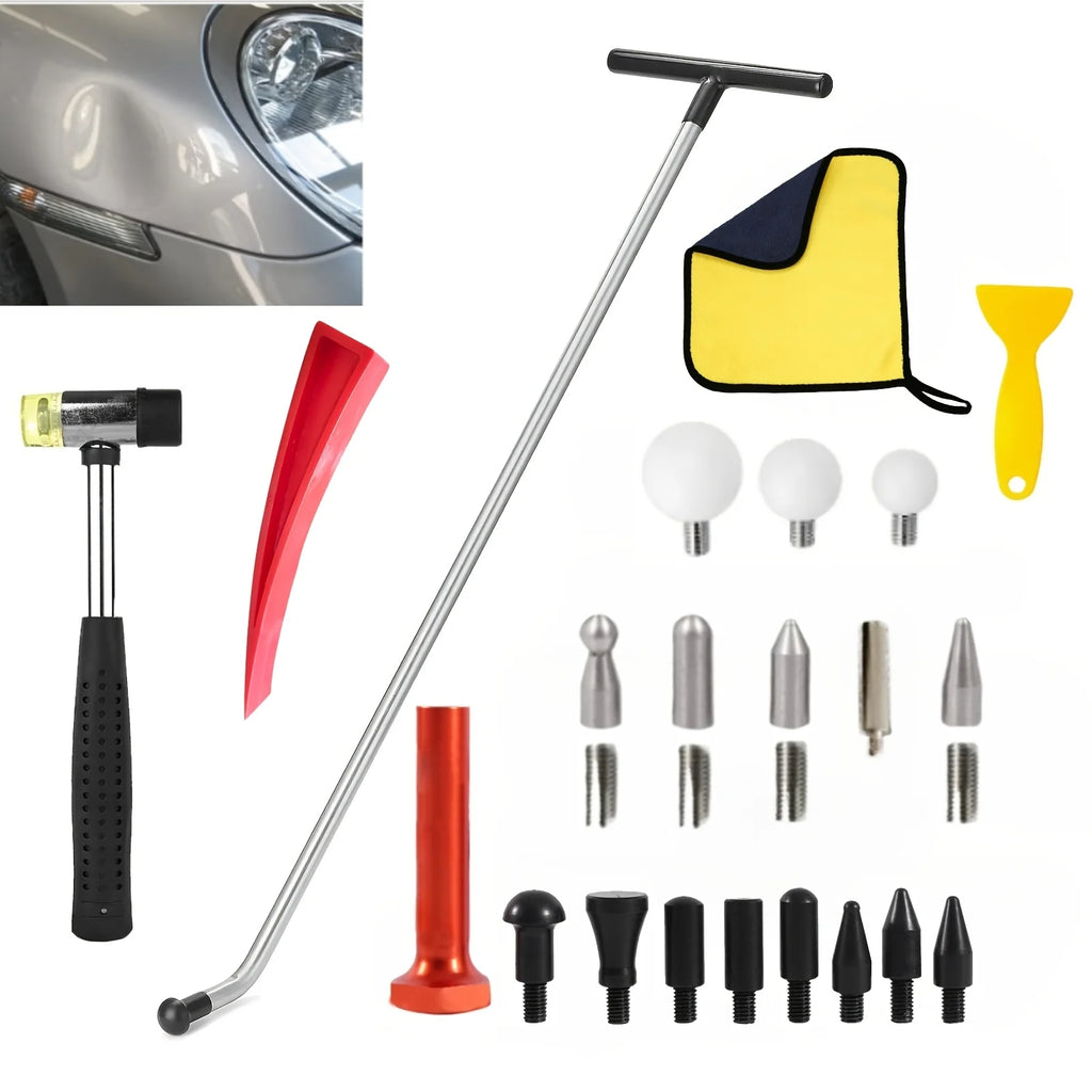 New Car Body Dent Repair Tool Kit T-Bar Hook And Pick Set for Fixing Dents Designed for Vehicle Dent Car Dent Remover CM World