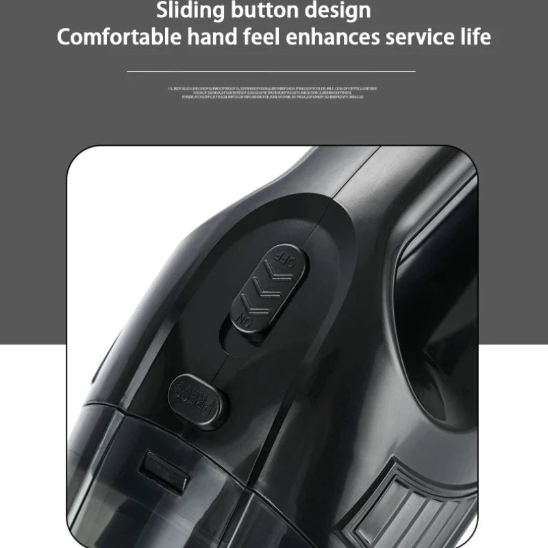 Wireless Car Vacuum Cleaner Portable Handheld - Dual Use for Home and Car Power Cord CM World