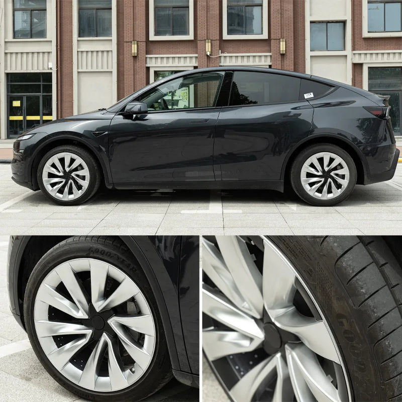 for Tesla New Model Y Juniper 2025 20inch Wheel Hubcap Front Rear Wheel Hup Caps Protect Cover Launch 2026 Exterior Accessories CM World