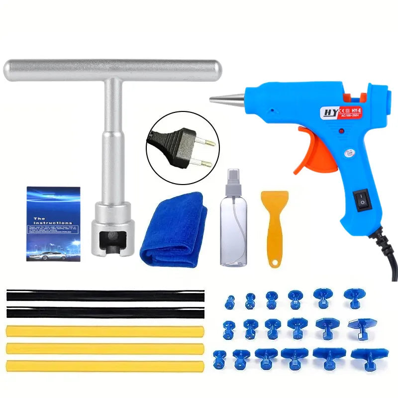 Car Dent Repair Tool Auto Body Part Mechanical Sheet Metal Paintless Dent Removal Puller Kit Hand Tools Kit Set CM World