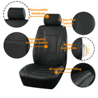 Black Universal Car Seat Covers Leather Splicing Carbon Fiber Car Accessories Interior  Seat Protector Cushion luxury CM World