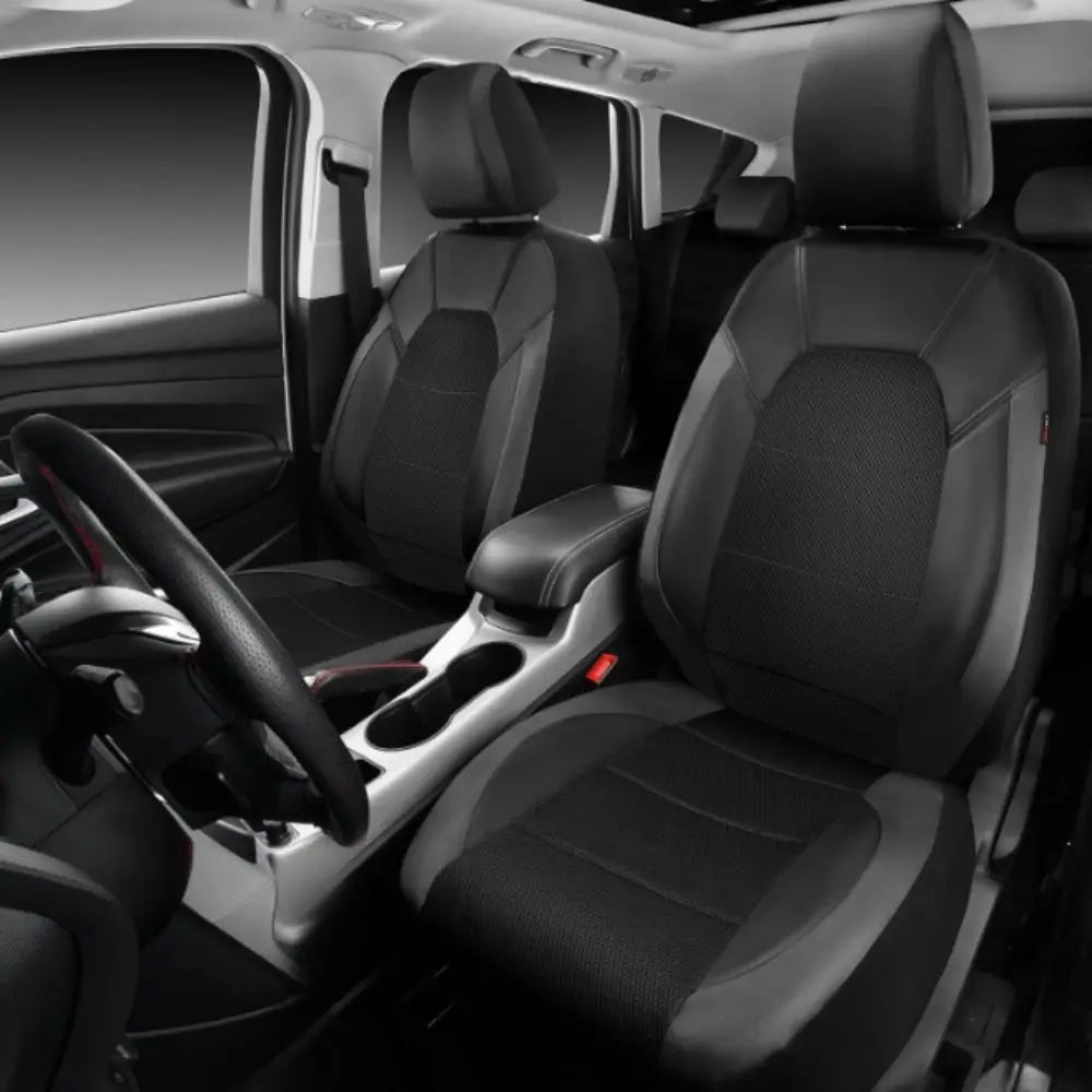 PU Leather Car Seat Cover Waterproof Quilted Seat Cushion Cover Full-Wrapped Sandwich Stitching Universal Car Seat Cover
