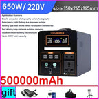 1000000mAh Portable 220v Outdoor Power Bank with Large Capacity for Self-Driving, Camping, and Emergency Backup Power Storage Car Mobile World