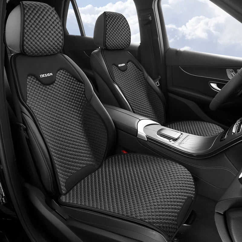 Universal Ice Silk Car Seat Cushion Breathable Seat Cover Sweat Absorption Cool Cushion Universal Split Single Sitting Rear Set Car Mobile World