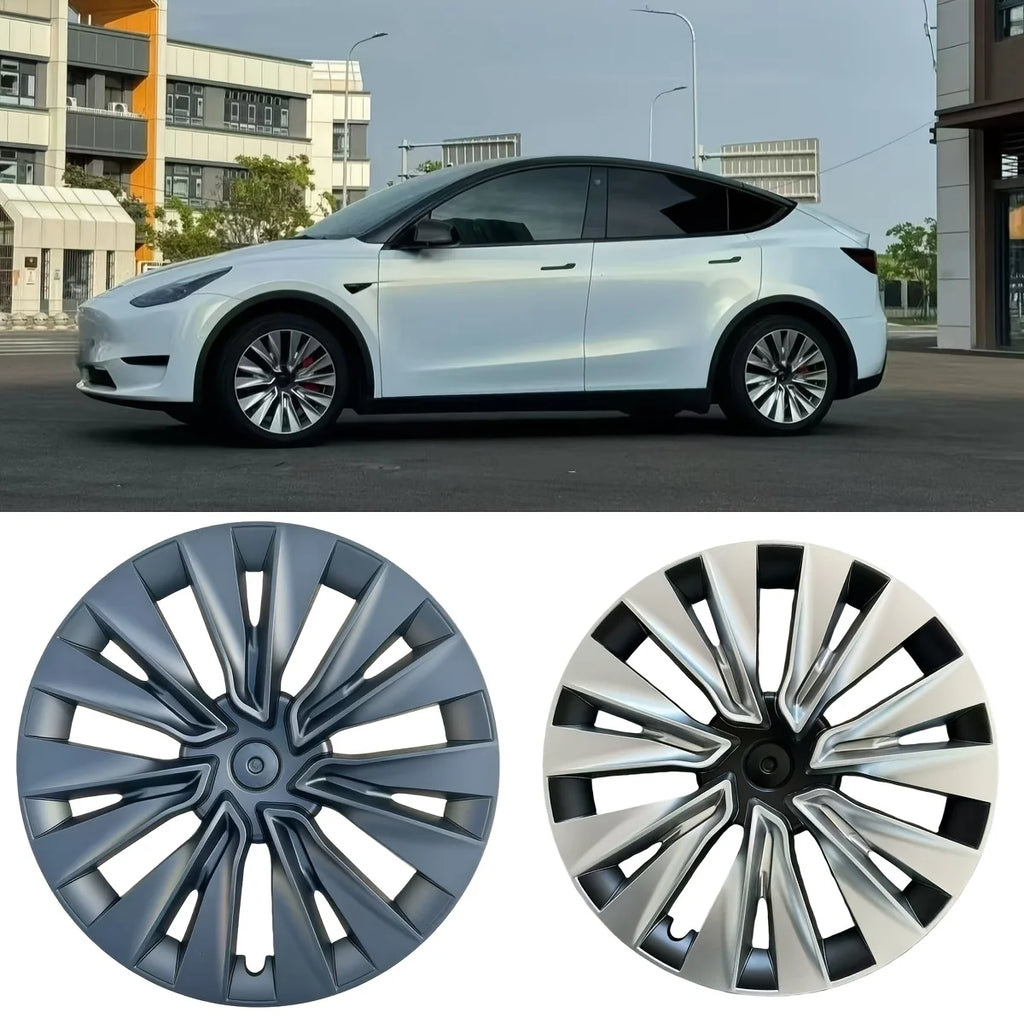 For Model Y 2024 2023 2022 2019-2025 19 Inch Wheel Hub Cap Replacement Decorative Rim Protector Guard Full Cover  Styling Parts