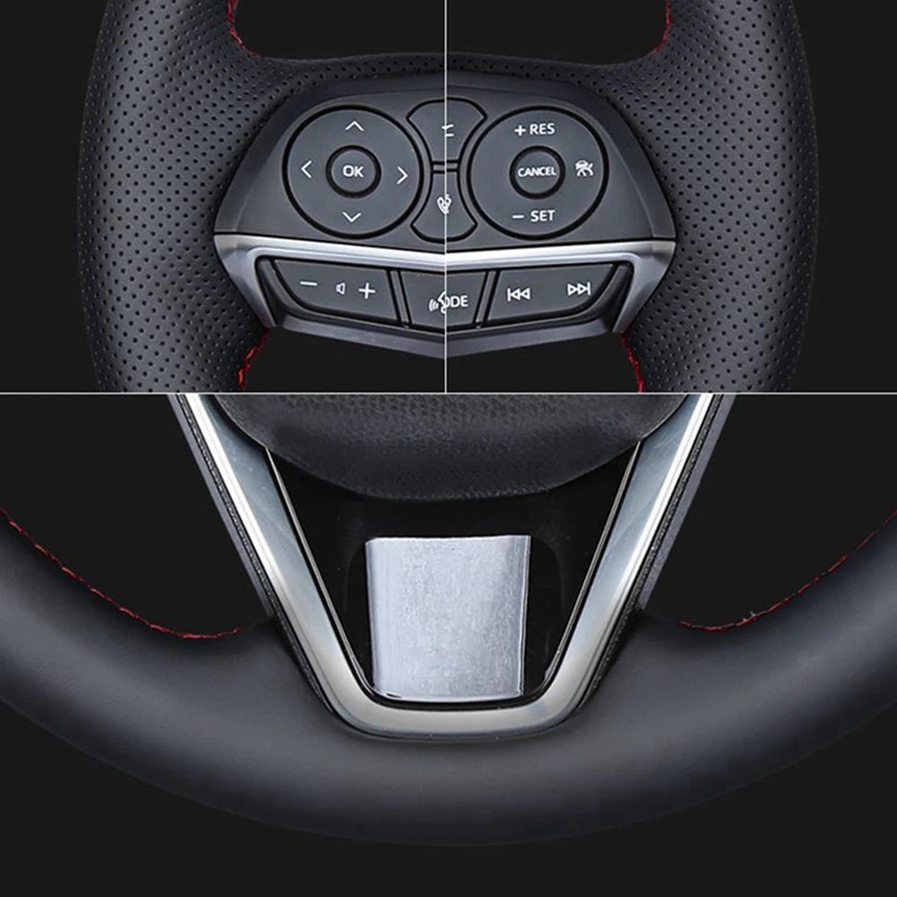 Non-Slip Black Suede DIY Car Steering Wheel Cover Braid For Audi TT TTS (8J) 2006-2014 A3 S3 (8P) Sportback R8 Car Accessories CM World