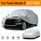 190T Car Cover Protection Sunscreen Heat Insulation Dust Resistant Scratch For Tesla Model 3 2017-2024 Car Exterior Accessories Car Mobile World