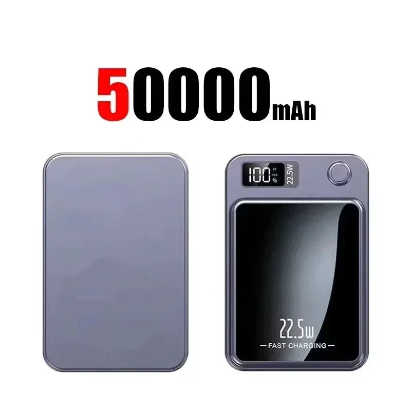 Lenovo Magnetic Wireless Power Bank 500000mAh PD22.5W Large Capacity Fast Charging External Battery For iPhone Huawei Samsung Car Mobile World