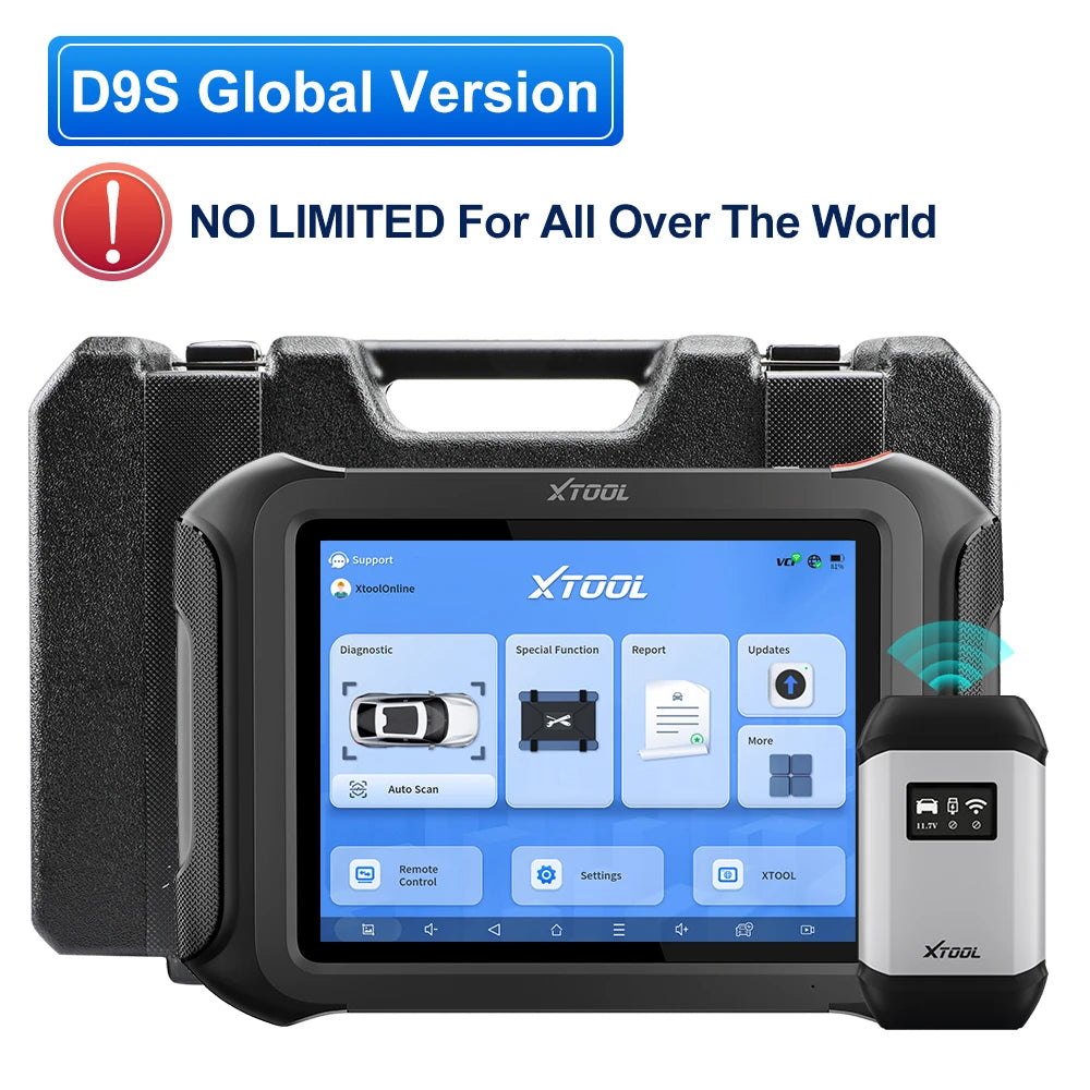 XTOOL D9S Automotive Diagnostic Tools OBD2 Scanner ECU Coding Topology Map Bi-Directional Key Programmer CANFD DOIP