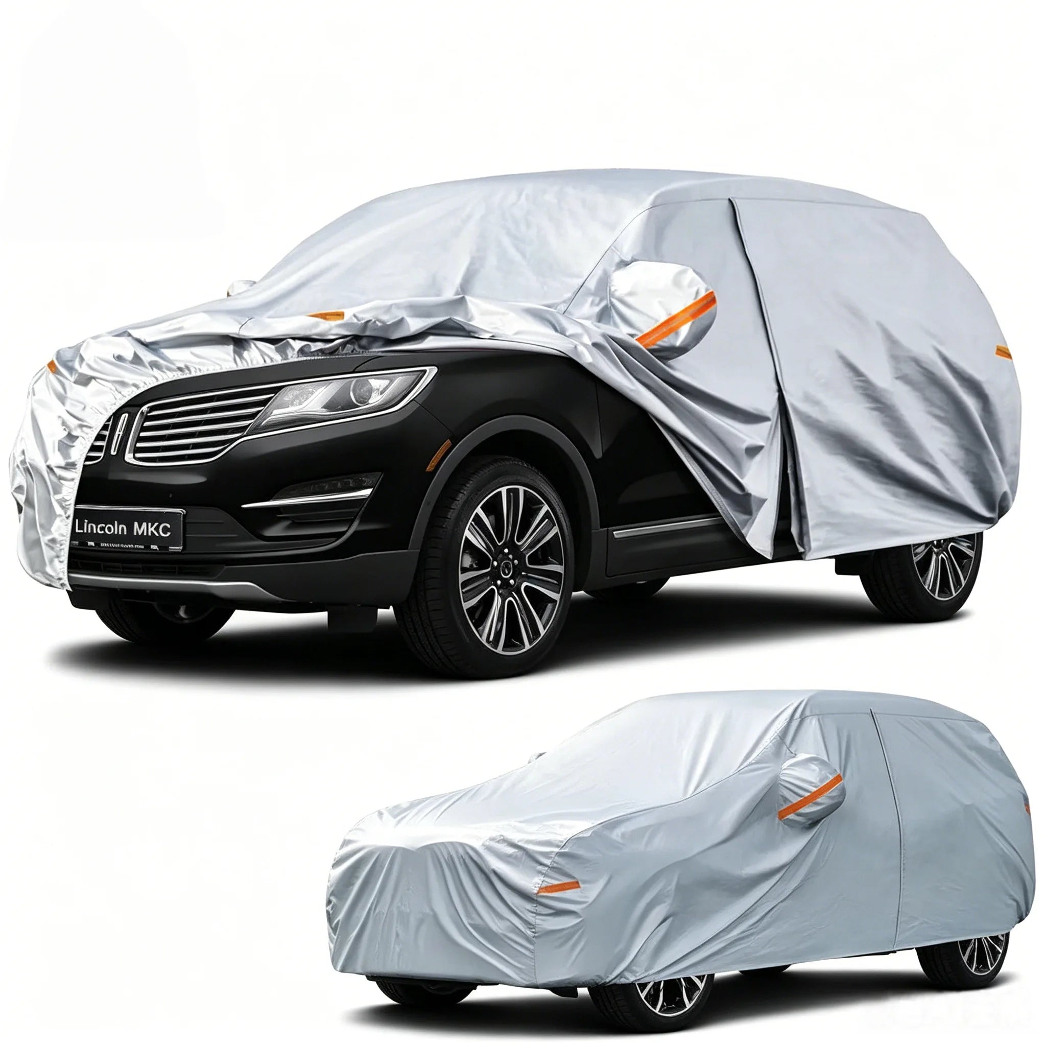 Kayme Car cover 6 Layer Heavy Duty Indoor Outdoor Waterproof Dustproof UV-protective Cover Fit for 181 x 72 x 67 inches Car Mobile World