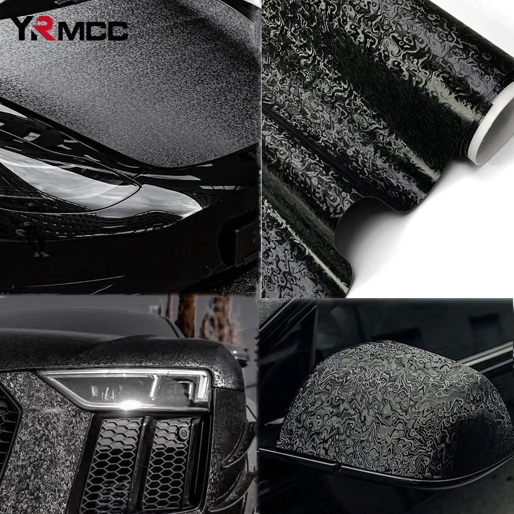 Premium PET Car Carbon Vinyl Film DIY Waterproof Car Stickers Modified Vinyl Wrap Films Color Change Film for Auto Accessories Car Mobile World