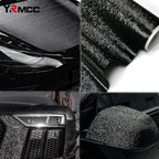 Premium PET Car Carbon Vinyl Film DIY Waterproof Car Stickers Modified Vinyl Wrap Films Color Change Film for Auto Accessories Car Mobile World