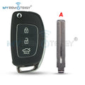 REMTEKEY FCC ID RKE-4F08 Flip remote key shell for Hyundai i20 i30 3 button CM World