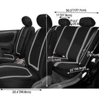 Full Set Car Seat Cover Fabric Universal Polyester Breathable Washable Suitable For Car Truck Van Suv Car Accessories Interior CM World
