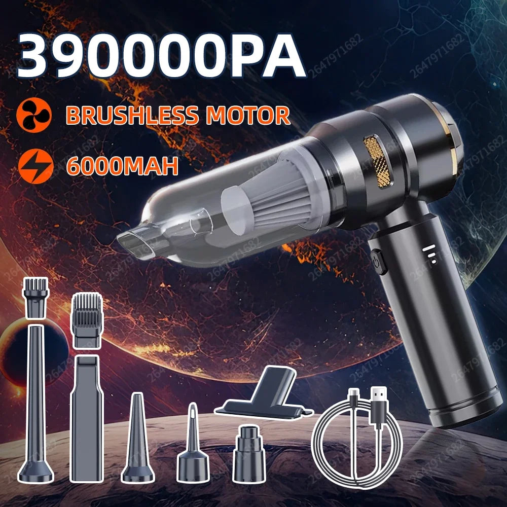 Car Vacuum Cleaner High Power Portable Handheld Wireless Brushless Motor Cleaning Machine Powerful Air Duster for Home Appliance CM World