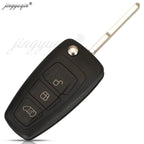 jignyuqin 10pcs Flip Remote Key Case Shell 2/3 Button for Ford Ranger Focus Fiesta Mondeo HU101/FO21 Key Blade Key Case CM World