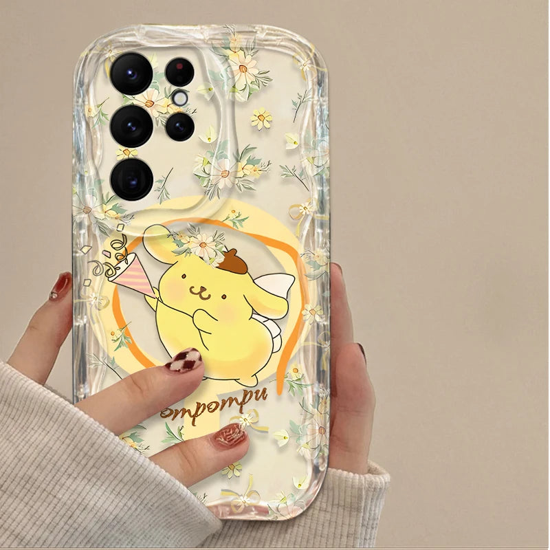 Melody Kuromi Cinnamoroll Floral 3D Case for Samsung Galaxy S26 S25 Ultra S24 S23 S22 Plus S21 FE A07 4G A17 A37 A57 5G Silicone