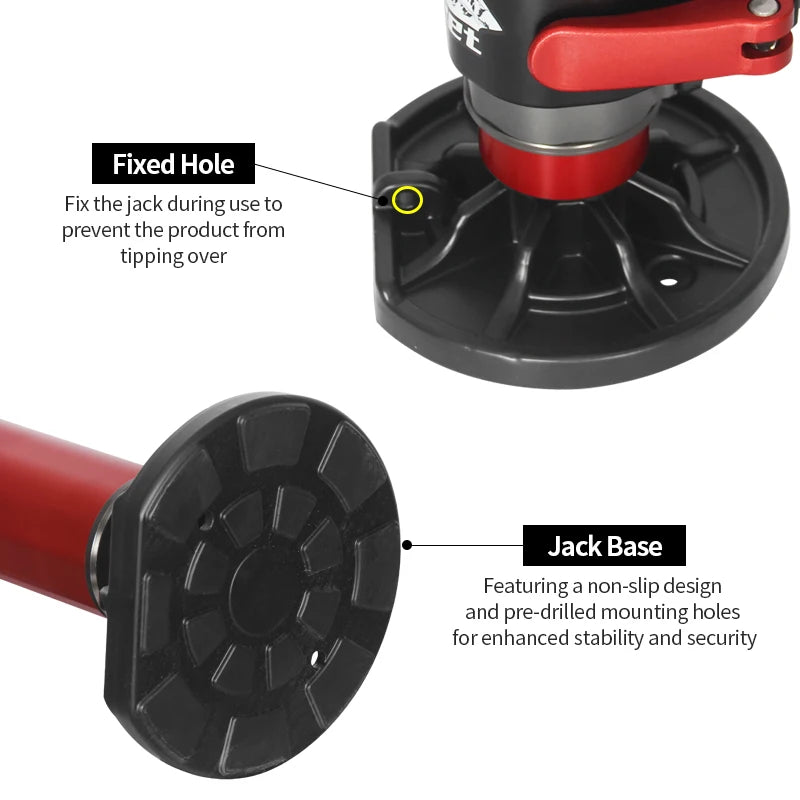 Multi Purpose Use 4429LBS Round Base Hydraulic Monkey Climbing Rod Manual Jack Trailer Hitch Car Accessories Tow Hook 2T Jack