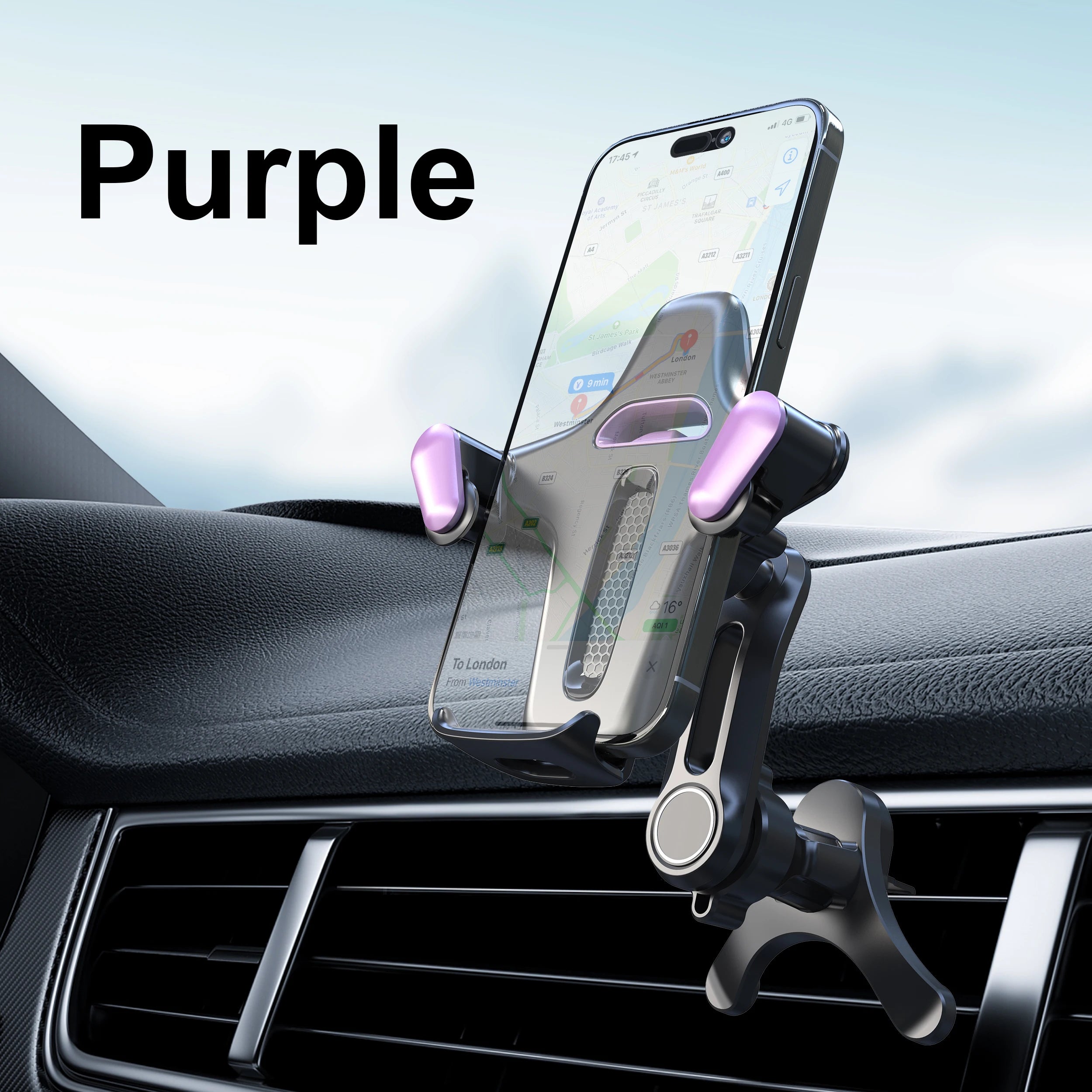 Car Vent Phone Mount, [Never Blocking Vent, Enjoy The Comfort of The A/C] Hands-Free Universal Extension Clip Air Phone Holder CM World