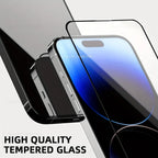 5Pcs 9H Tempered Glass for IPhone 16 Promax 14 Plus 15 Promax 11 12 13Mini 7 8 Screen Protector 17 Promax 15 Plus 16E Black Edge Car Mobile World