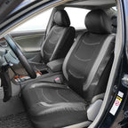 AUTO PLUS Car Seat Covers Artificial Leather With Bright PVC Sheet With 3 Zipper Car Accessories Interior Seat Cushion Protector