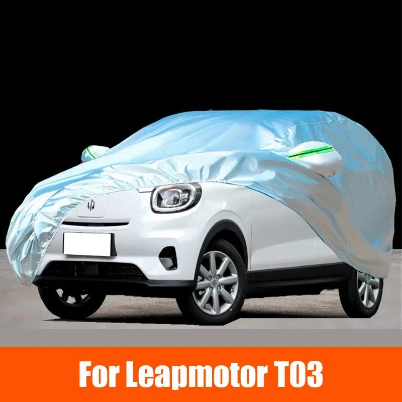 For Leapmotor T03 2022 2023 2024 2025  Full Car Covers Outdoor Sun Anti UV Rain Snow Dust Protection Oxford Cloth Accessories CM World
