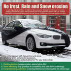 190T Thermal SUV Four-Door Full-Cover Car Cover Winter Snow and Frost Resistant Side Zipper Design Black Universal Fit CM World