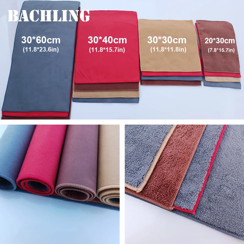 Double-layer suede car cleaning towel Detailing Cleaning Cloth Soft Drying Cloth for Car Body Washing Towels Super Absorbent