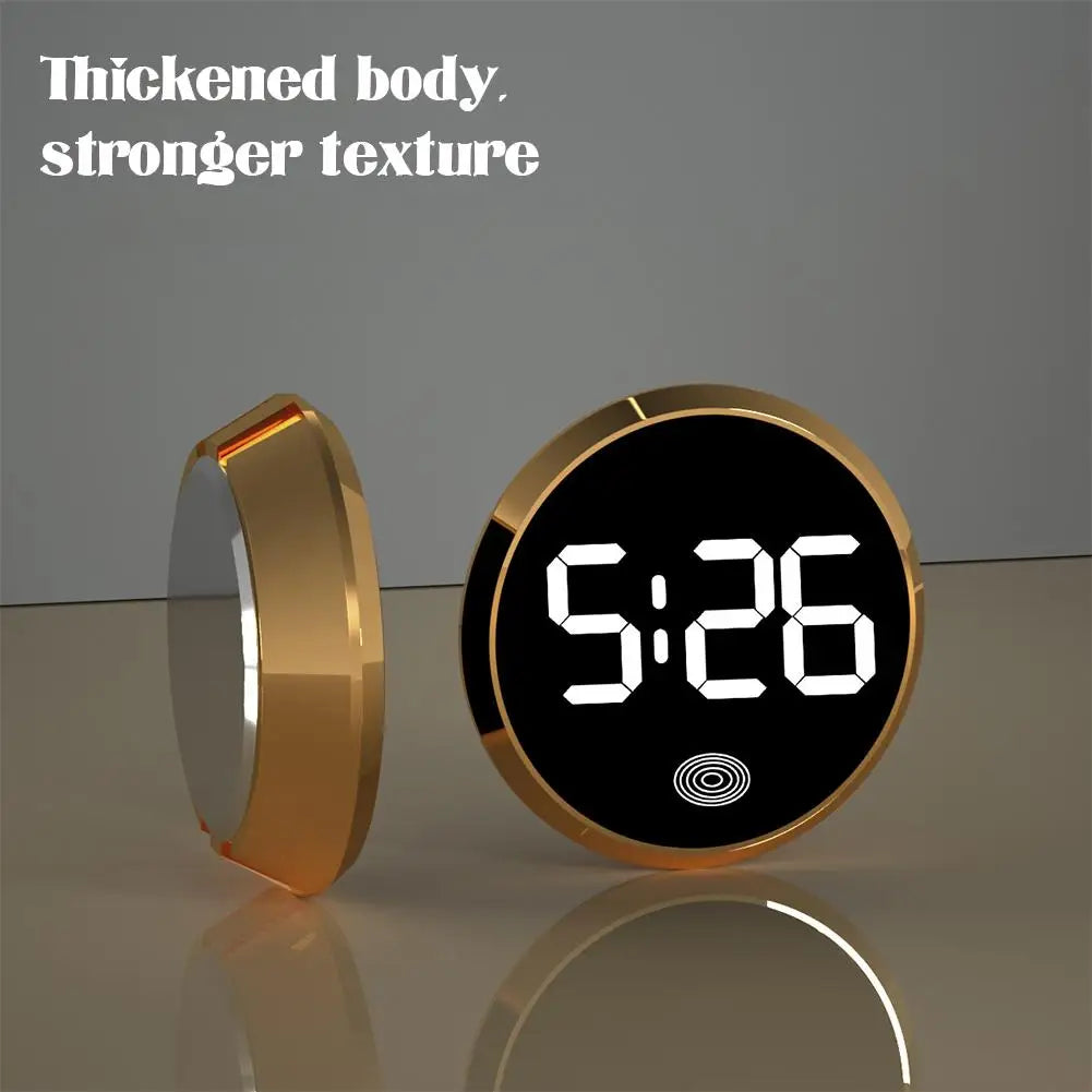 Car Luminous LED Digital Clock Touch Type Electronic Watch Vehicle Car Supplies Stick-On Mini Clocks Cars Accessories ﻿