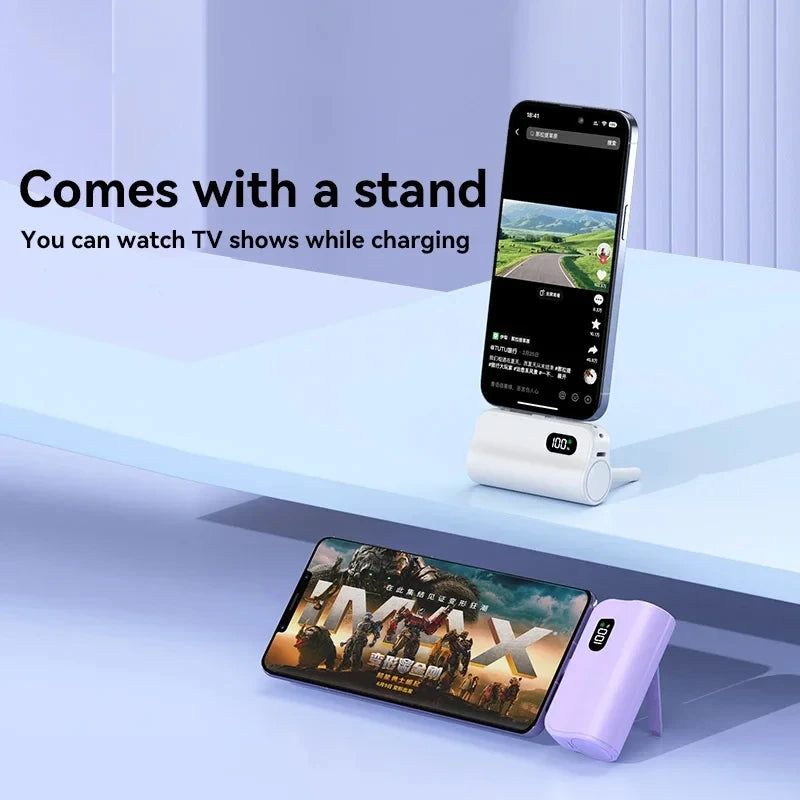 Lenovo 50000mAh Capsule Power Bank 2-in-1 Large Capacity LED Digital Display Portable Fast Charging External Battery For IPhone