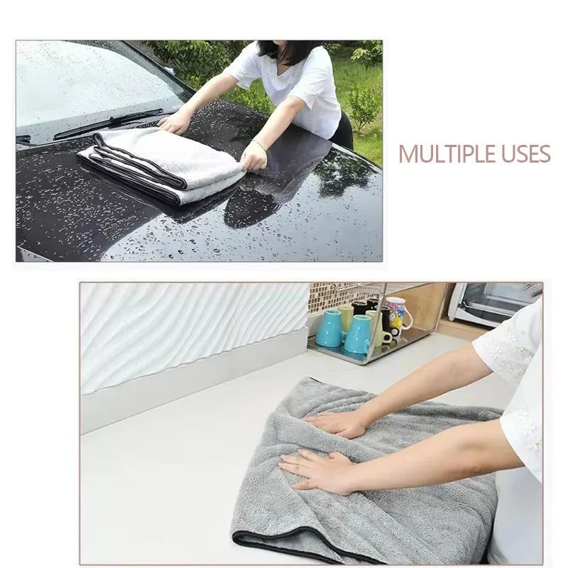 Microfiber Car Washing Towel Ultra-Soft Car Cleaning Towels High Absorbent Drying Cloth Wash Towel for Car Detailing CM World