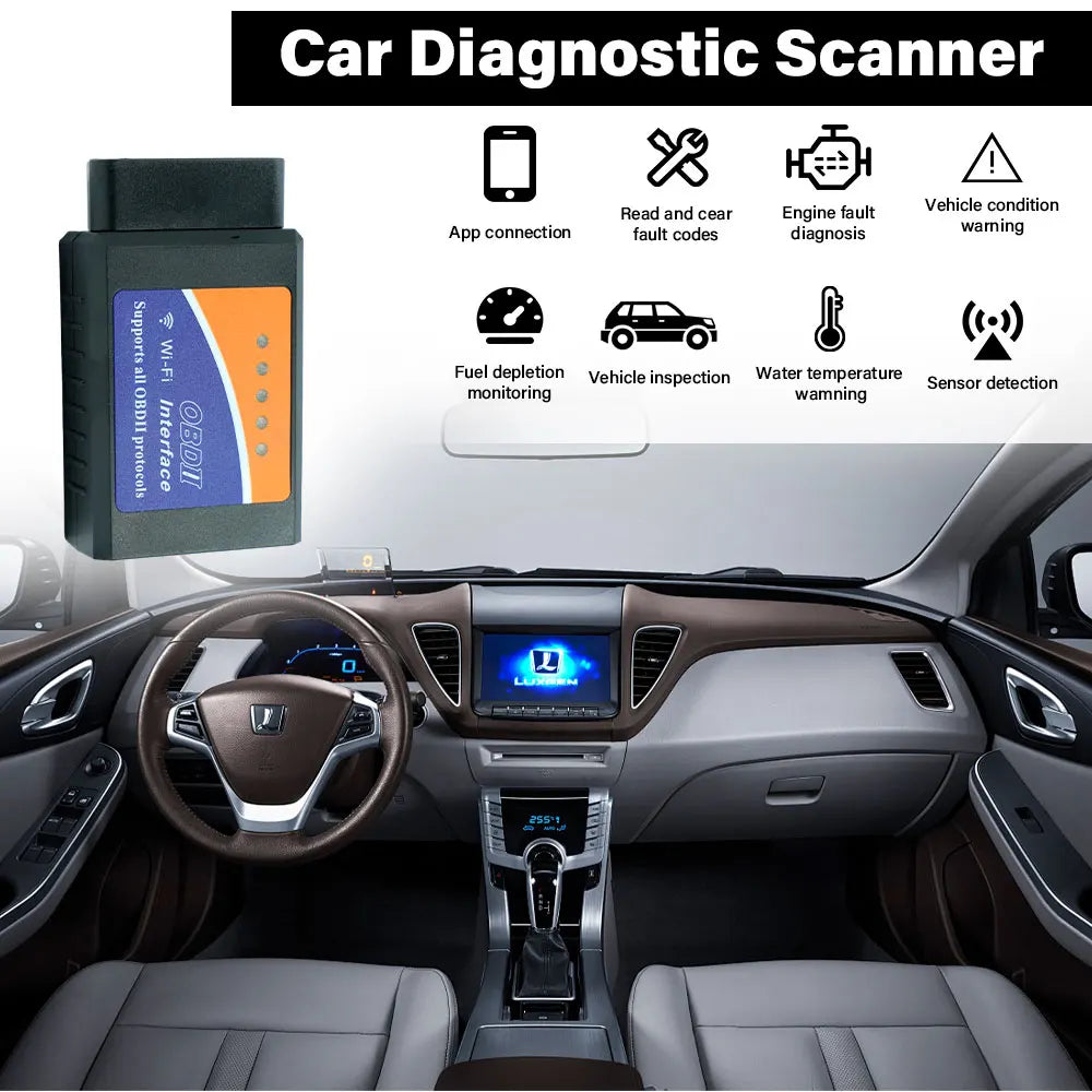 OBD2 Scanner ELM327 Car Diagnostic Detector Code Reader Tool V1.5 WIFI Bluetooth OBD 2 for Android IOS Auto Scan Repair Tools Car Mobile World