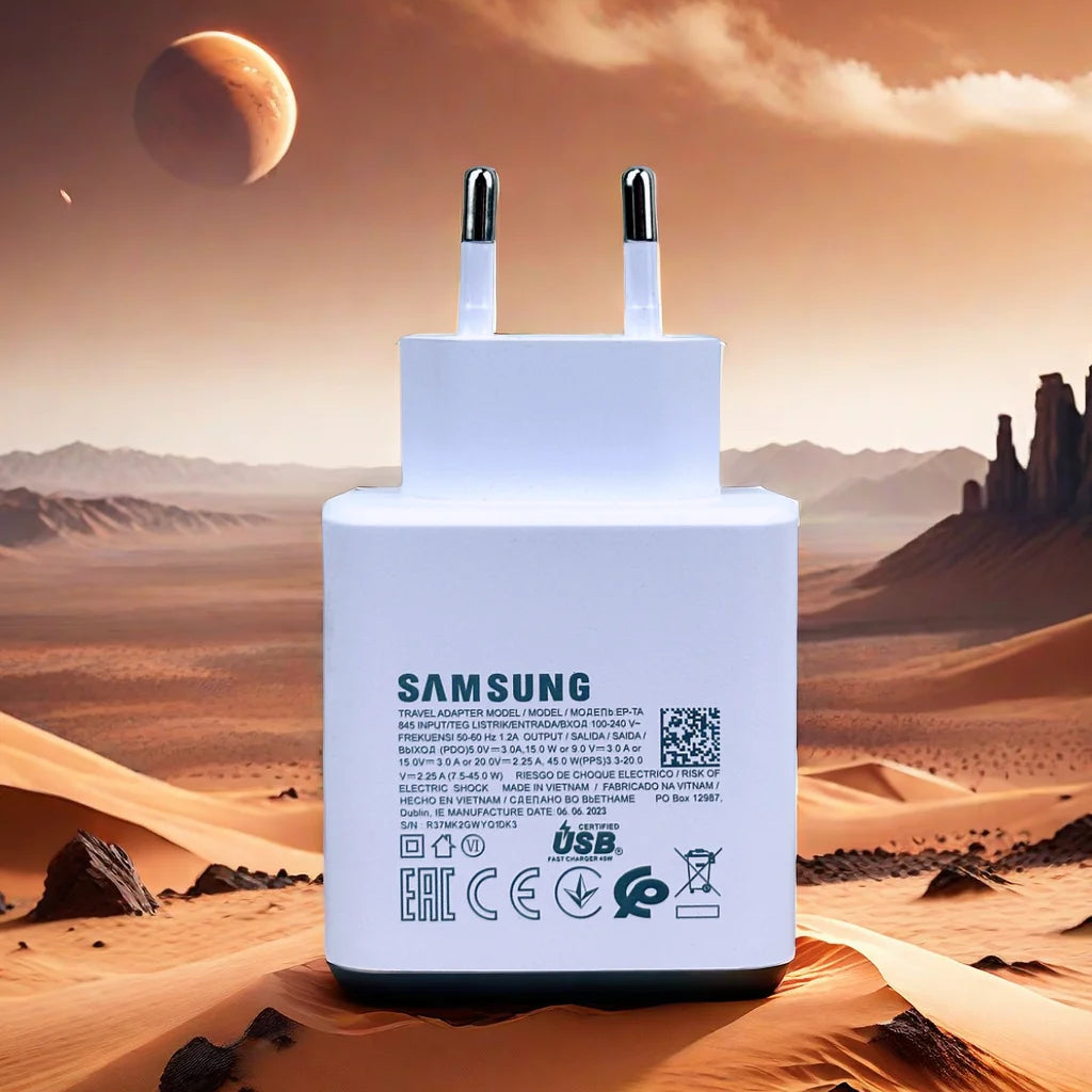 Original Samsung Charger 45W Super Fast Charge EU CERTIFIED Adapter For Galaxy Z Fold 5 4 3 Flip 5 4 3 S23 S24 Ultra S20 S22 S21 Car Mobile World