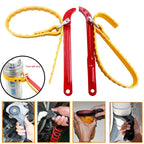 Adjustable Wrench Oil Filter Puller Multipurpose Belt Spanner Chain Jar Lids Cartridge Opener Oil Filters Car Repair Hand Tools