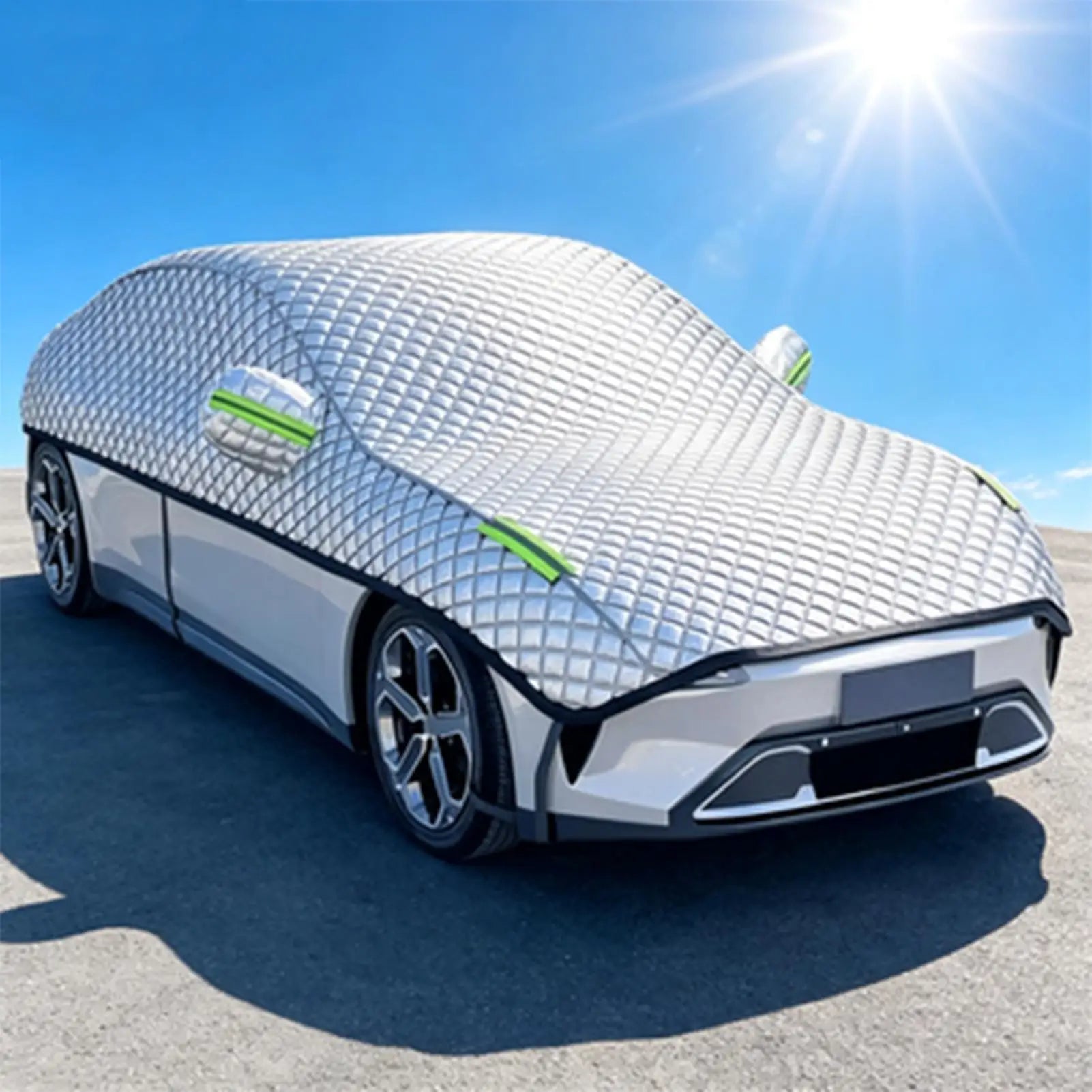 Car Covers Hail Protector Half Cover Protective Exterior Awning Sunshield Anti-hail Outdoor Waterproof Universal Windshield Dust Car Mobile World
