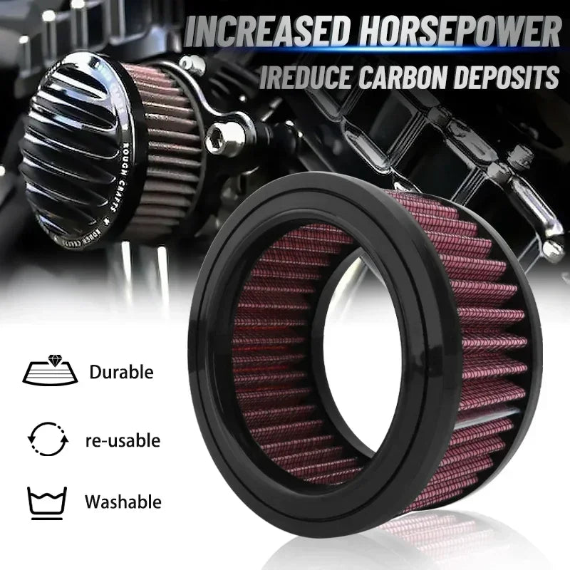 Motorcycle Accessories Air Filter Cleaner Red Replacement Intake Element Universal For Harley Sportster XL 883 1200 48 2004-up CM World