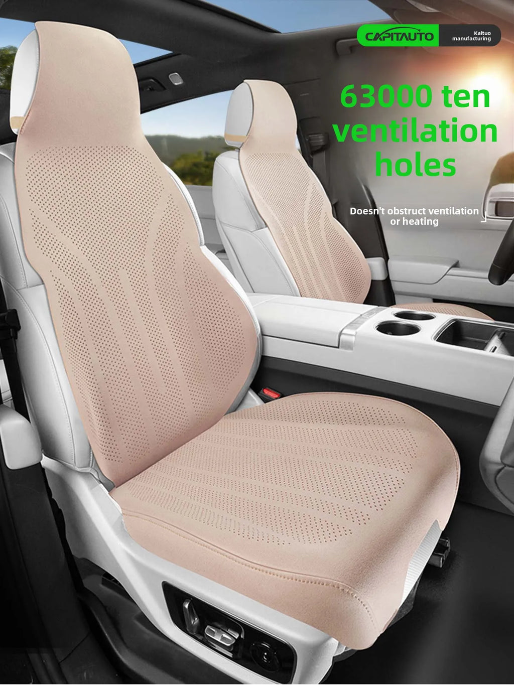 High Quality Perforated Suede Leather Universal Car Seat Full Cover Breathable Luxury SUV Sedan Protection Car Seat Full Cover