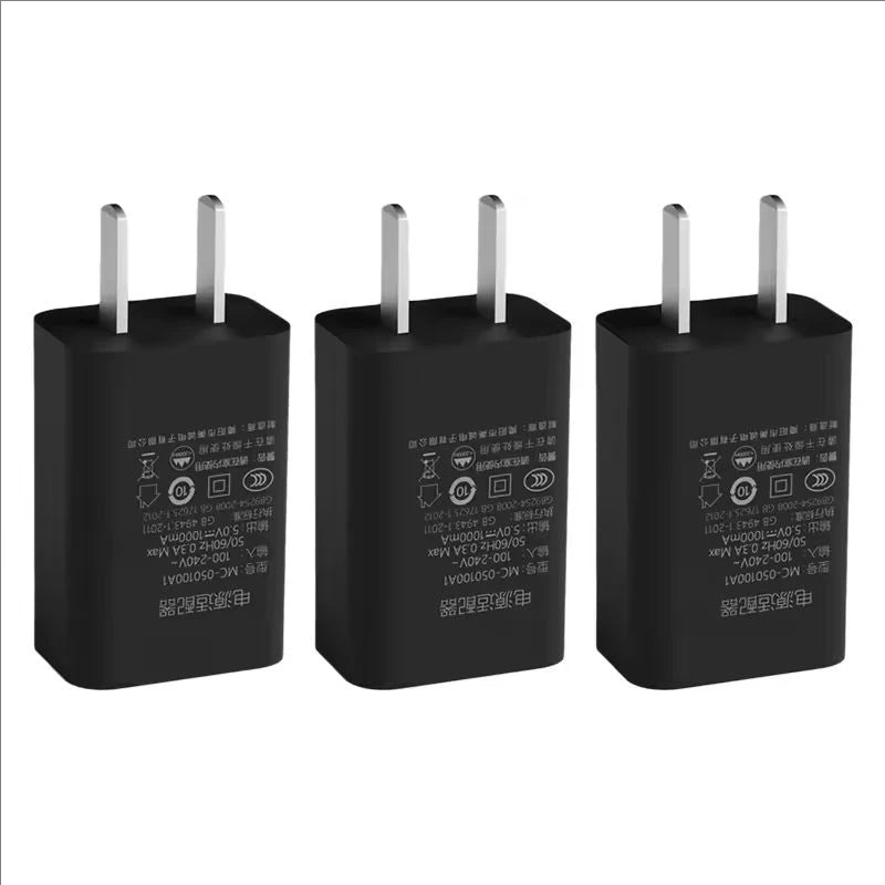 USB Wall Charger USB-A 5V 1A AC Power Adapter US Plug for iPhone 16 Samsung Xiaomi Console Camera Travel Charging Phone Adapters