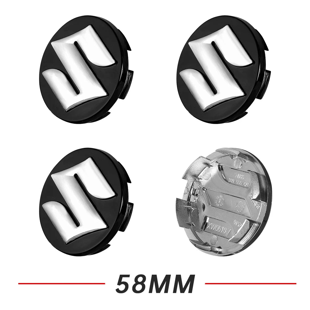 4Pcs/Set Car Wheel Center Hub Caps Tire Rim Covers  Decals Styling Accessories For Suzuki Swift SX4 Samurai Baleno Vitara Jimny CM World