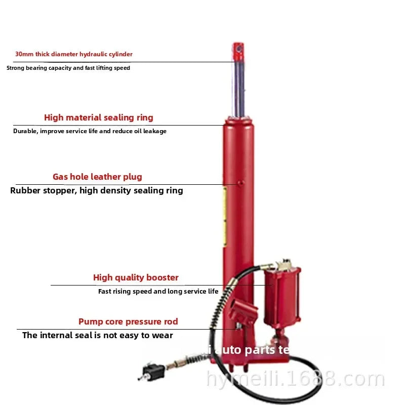 Durable   8 Tons 12 Tons T Pneumatic Lengthened Plus Heavy Duty Hydraulic Jack Crane Long Stroke Thousand Gold Top Hydraul