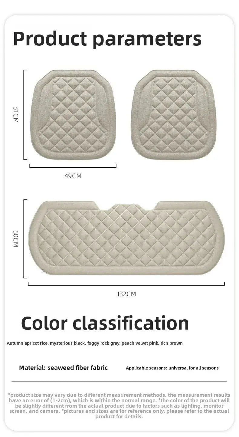 Summer Universal Car Seat Cover Cool Ice Silk Breathable Anti-Slip Covers Car Seats Protection SUV Car Ice Silk Seat Cushion Car Mobile World