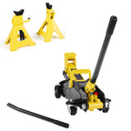 SucceBuy Low Profile Floor Jack 1.5T/2T/3T Capacity Steel Racing Floor Jack with Stands Hydraulic Trolley Car Lift for SUVs